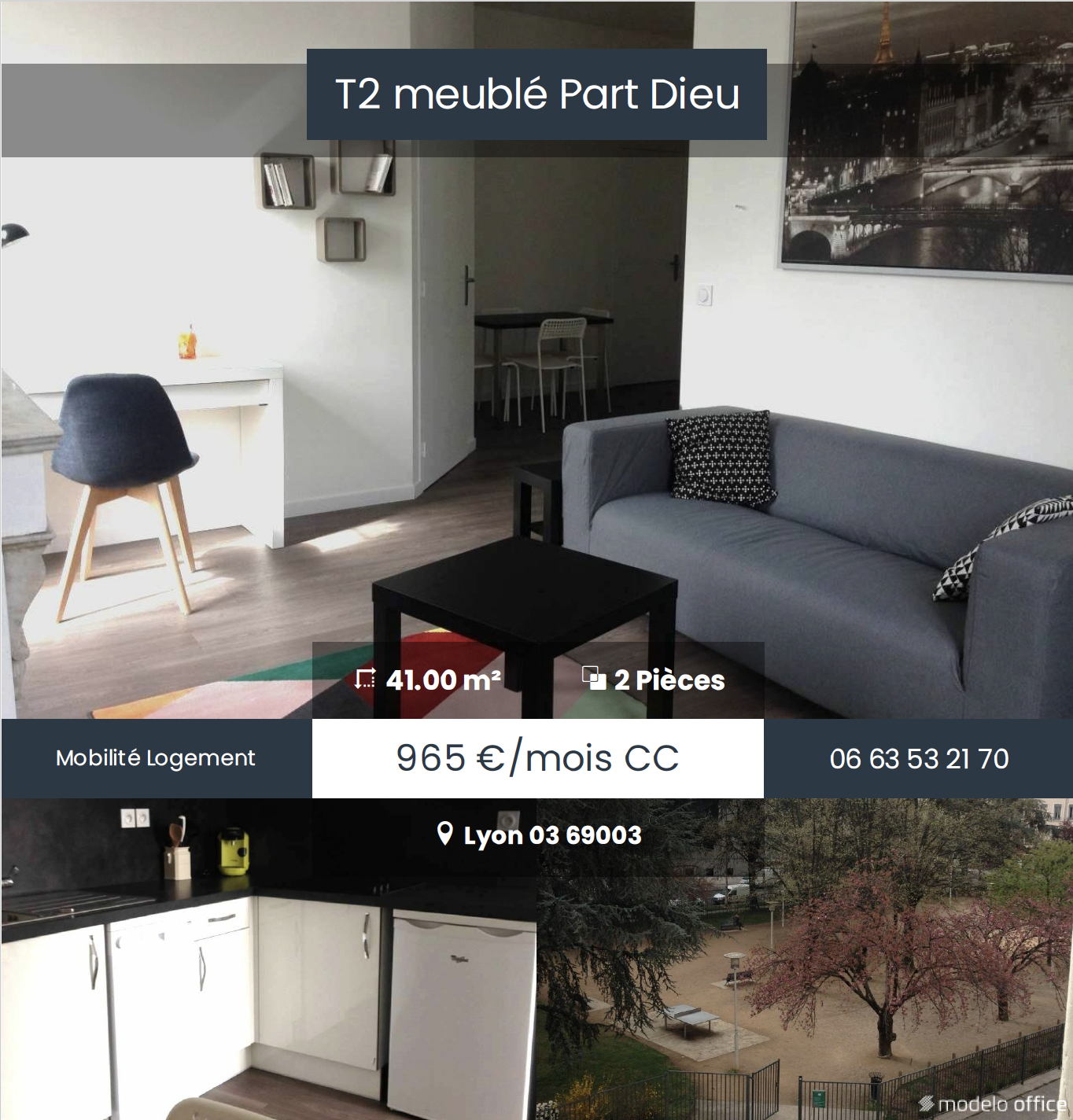T2 meublé Part Dieu