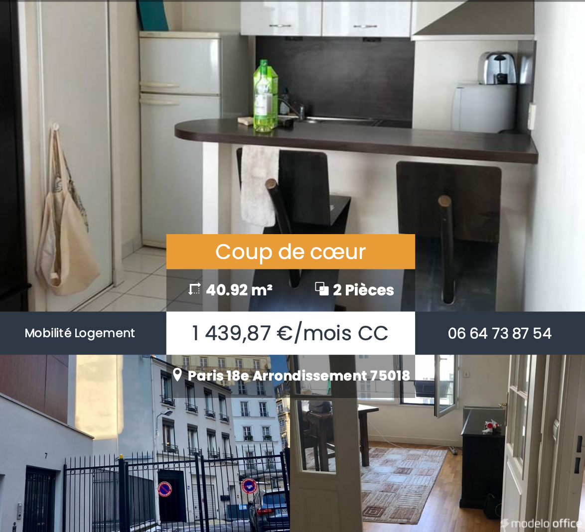 Appartement meublé - Paris 18e Arrondissement