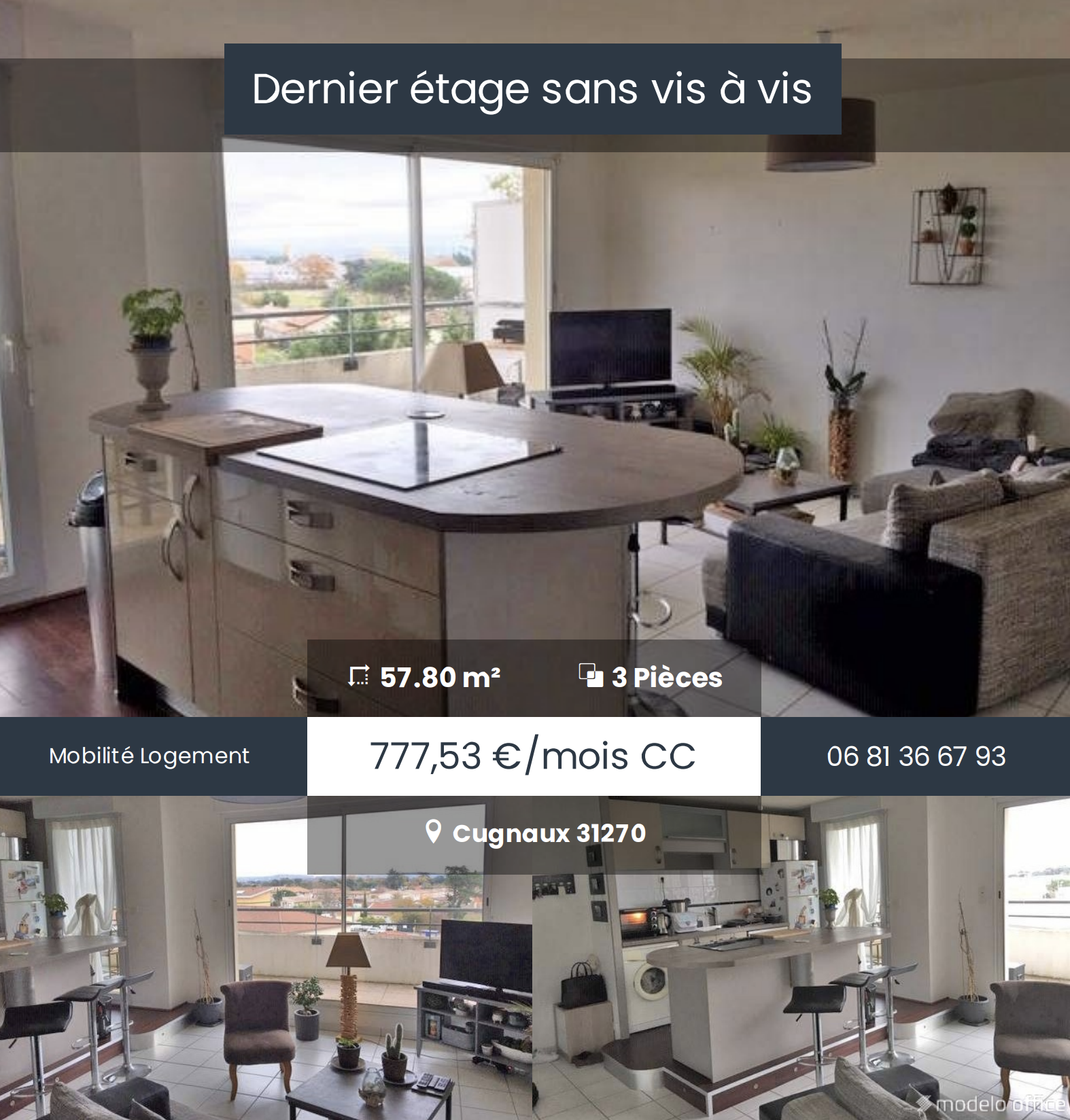 Dernier étage sans vis à vis