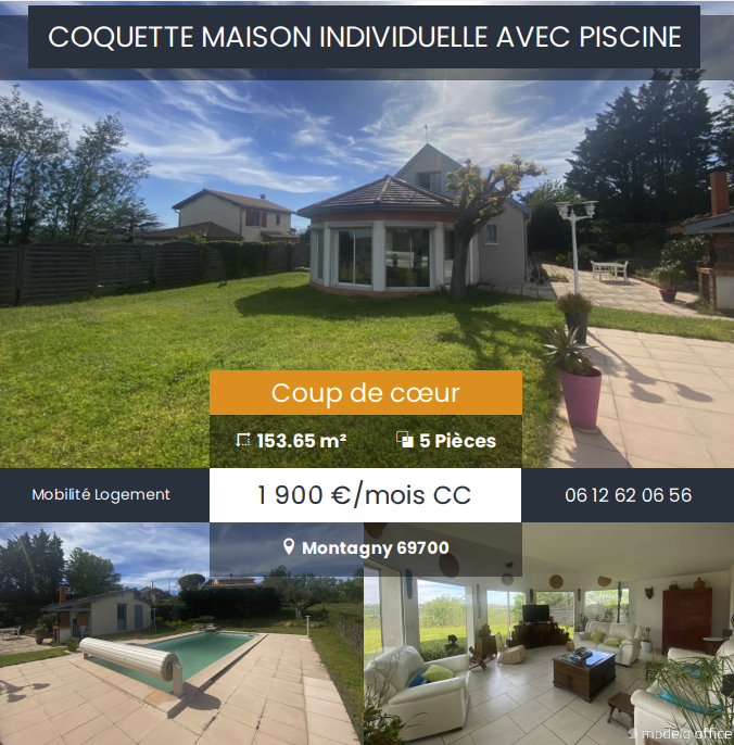 COQUETTE MAISON INDIVIDUELLE AVEC PISCINE