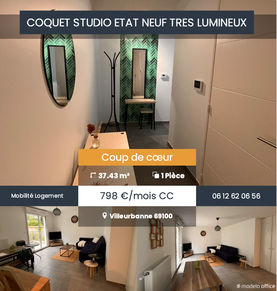 COQUET STUDIO ETAT NEUF TRES LUMINEUX